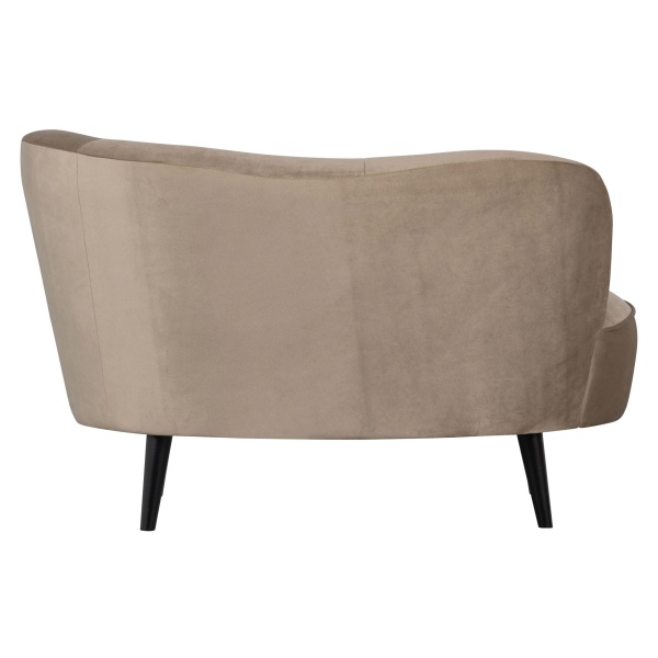 Sara Lounge Fauteuil Rechts Fluweel Khaki