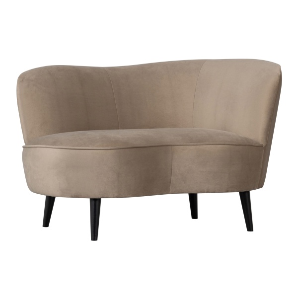 Sara Lounge Fauteuil Rechts Fluweel Khaki