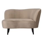 Sara Lounge Fauteuil Rechts Fluweel Khaki