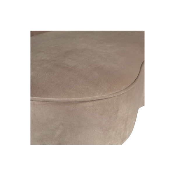 Sara Lounge Fauteuil Rechts Fluweel Khaki