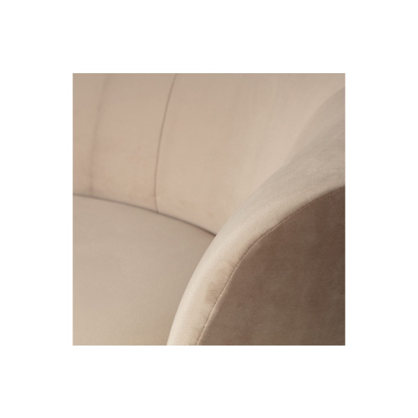 Sara Lounge Fauteuil Rechts Fluweel Khaki