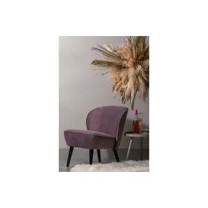 Sara Fauteuil Fluweel Warm Lila