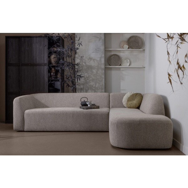Sloping Hoekbank Rechts Naturel Melange