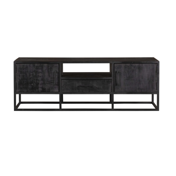 Tv meubel Denver Black 145 cm Mangohout