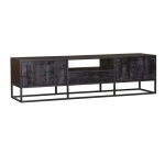 Tv meubel Denver Black 180 cm Mangohout