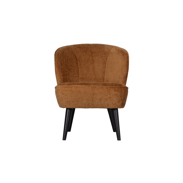 Sara Fauteuil Structure Velvet Cognac