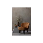 Sara Fauteuil Structure Velvet Cognac