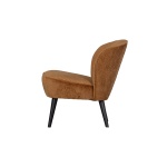 Sara Fauteuil Structure Velvet Cognac