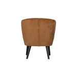 Sara Fauteuil Structure Velvet Cognac