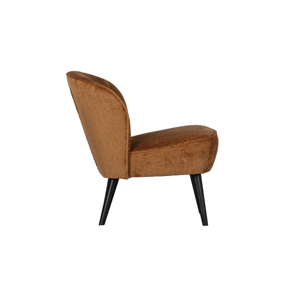 Sara Fauteuil Structure Velvet Cognac