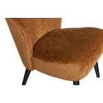Sara Fauteuil Structure Velvet Cognac