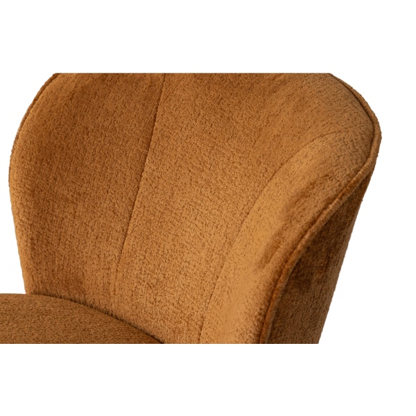 Sara Fauteuil Structure Velvet Cognac