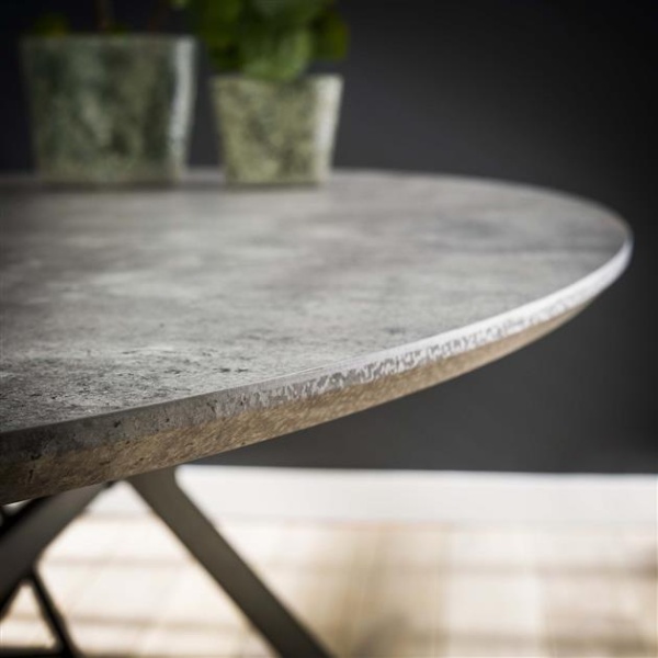 Eetkamertafel ovaal 240 / 3D betonlook grijs