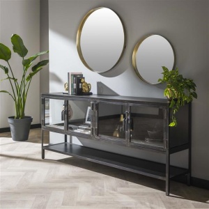 Dressoir Ruff metal open vak / Gun metal