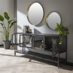 Dressoir Ruff metal open vak / Gun metal