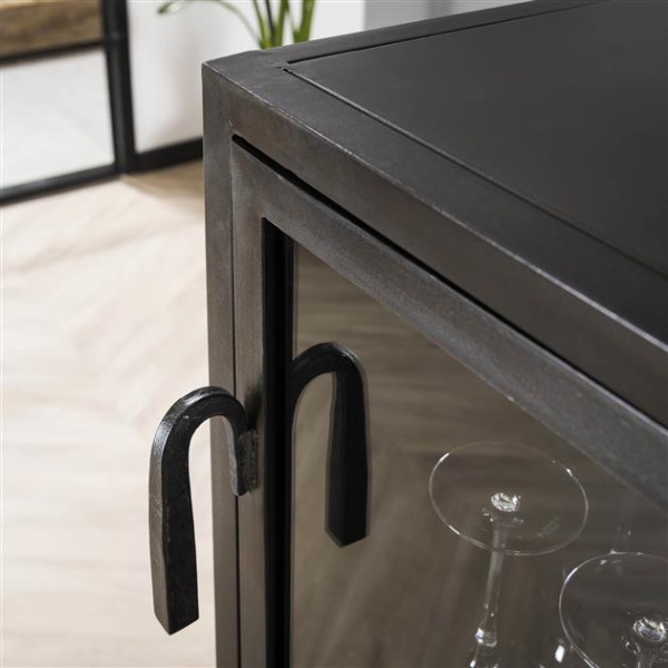 Wijnkast Ruff metal / Gun metal