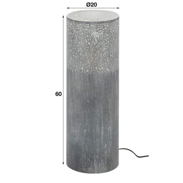 Vloerlamp 20 cilinder 60cm / Grijs