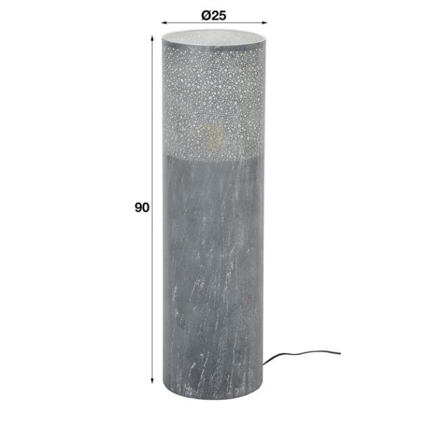 Vloerlamp 25 cilinder 90cm / Grijs
