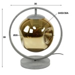 Tafellamp 1L stellar / Oud zilver