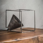 Tafellamp industry kubus / Oud zilver