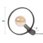 Tafellamp 30 circular / Oud zilver