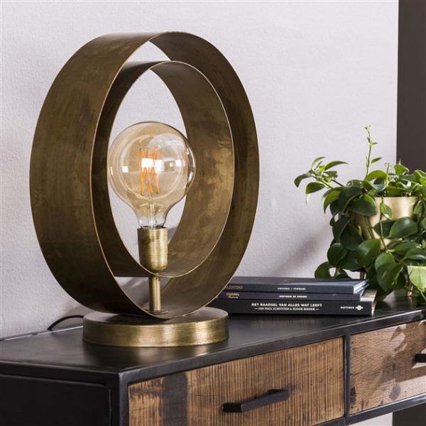 Tafellamp rotar / Oud goud