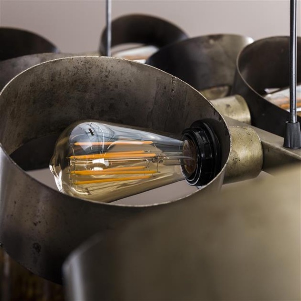 Hanglamp 8L rotar / Oud zilver