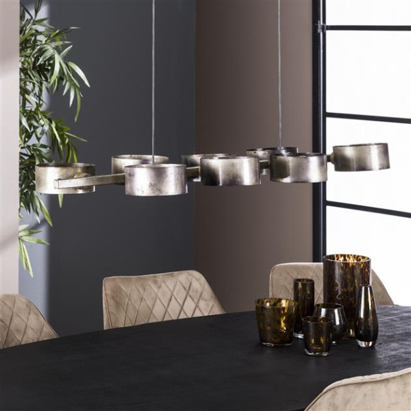 Hanglamp 8L rotar / Oud zilver