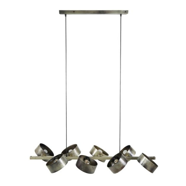 Hanglamp 8L rotar / Oud zilver