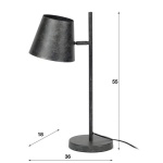 Tafellamp 1L verstelbare metalen kap / Charcoal