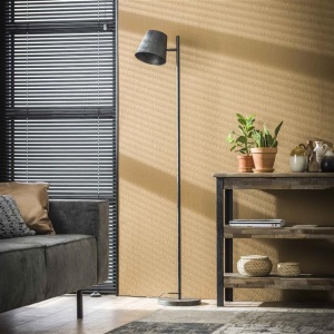 Vloerlamp 1L verstelbare metalen kap / Charcoal