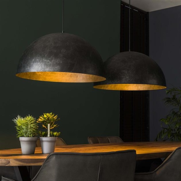 Hanglamp 2x 60 Dome / Charcoal