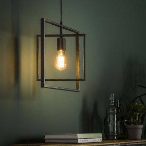 Hanglamp 1L Turn square / Charcoal