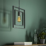 Hanglamp 1L Turn square / Charcoal