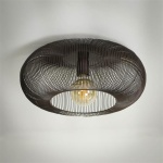 Plafondlamp 43 copper twist / Zwart nikkel