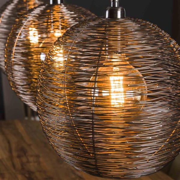 Hanglamp 3L web / Zwart nikkel
