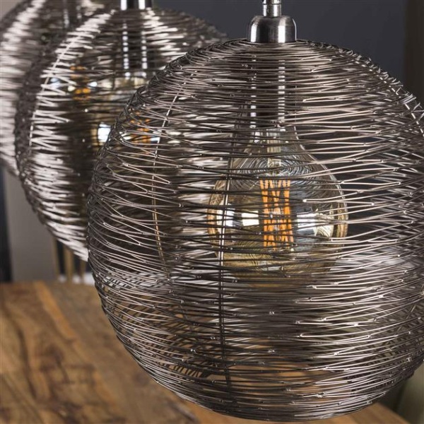 Hanglamp 3L web / Zwart nikkel