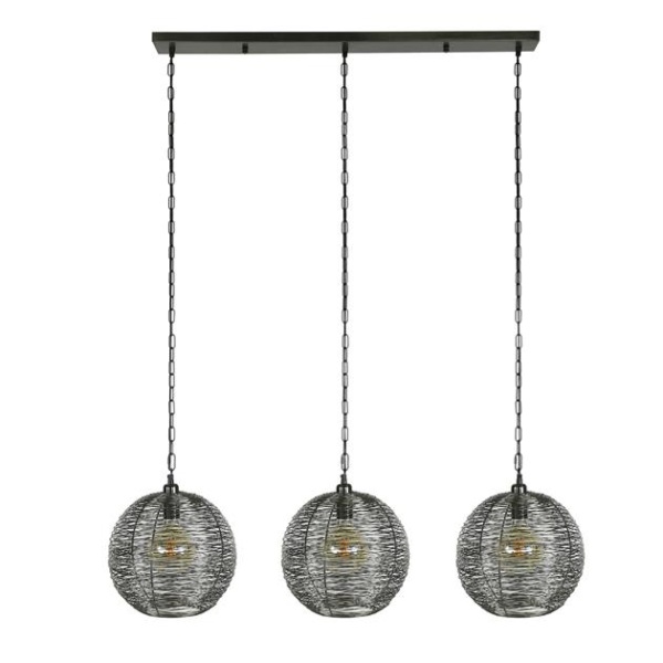 Hanglamp 3L web / Zwart nikkel