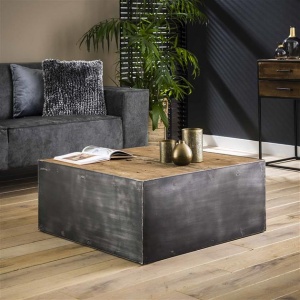 Salontafel 80x80 Raft / Robuust hardhout