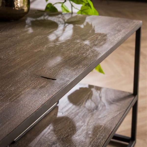 Salontafel Turf / Massief acasia grijs antiek