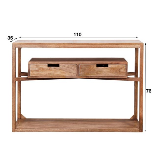 Haltafel sahara / Massief mango zandkleur