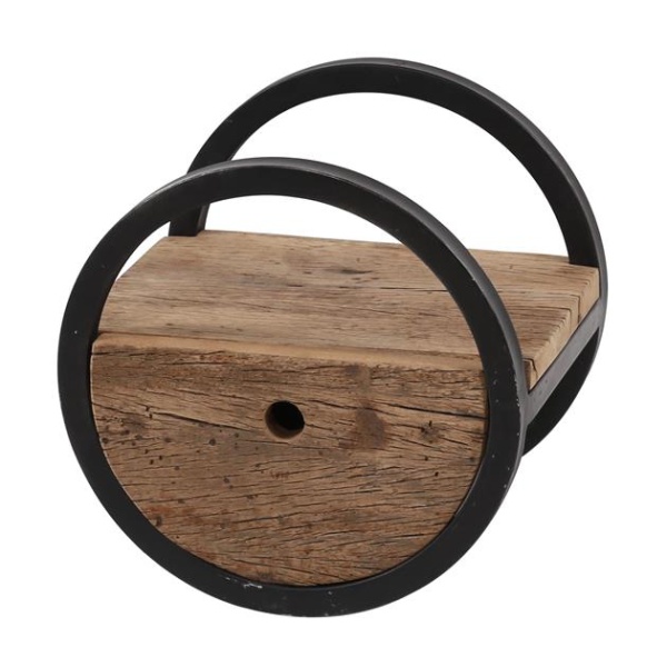 Wandschap circular 30 met lade / Robuust hardhout