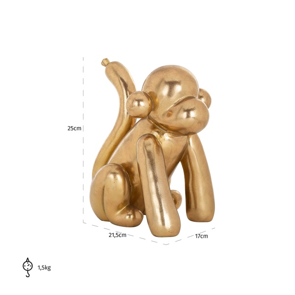 Monkey deco object (Gold)