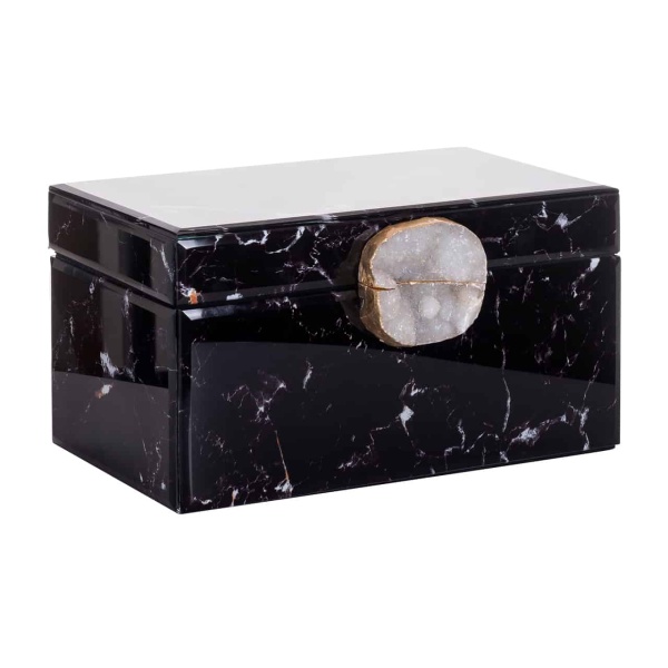 Juwelen box Maeve zwart marmer look (Black)