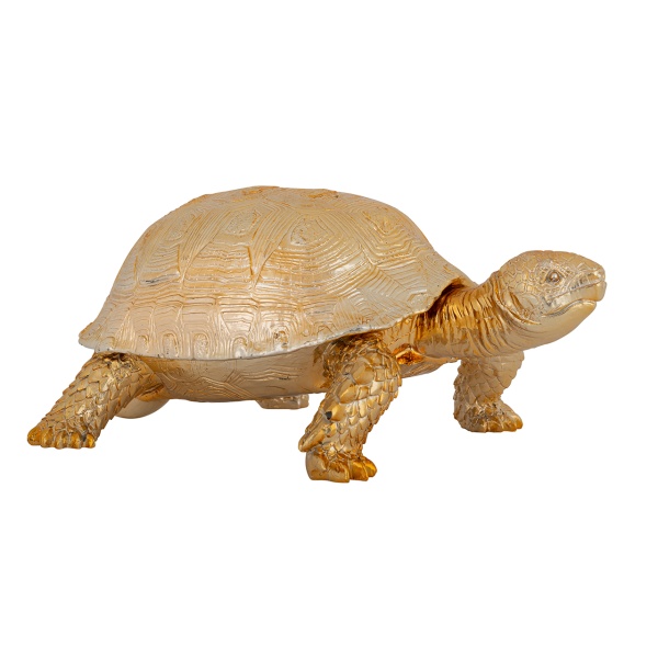Decoratie box Turtle (Gold)