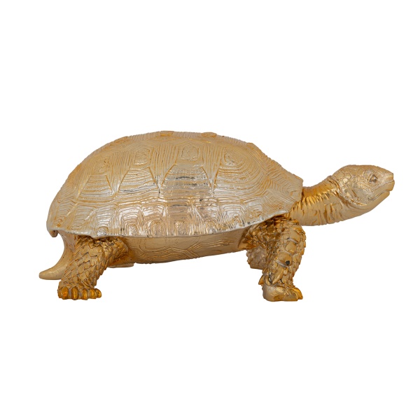 Decoratie box Turtle (Gold)