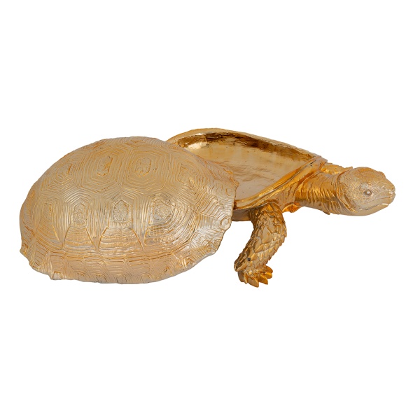 Decoratie box Turtle (Gold)