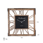Klok Everson metaal vierkant (Brown)