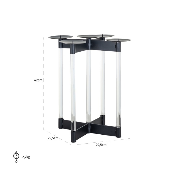 Kandelaar Yaira black (Black)