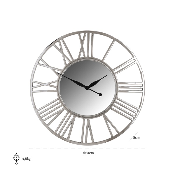 Klok Danell rond zilver (Silver)